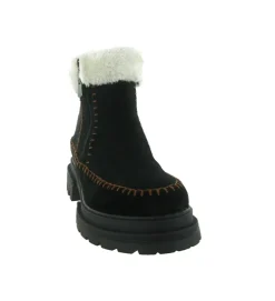 apres ski bottes fourrees - Botte fourrée - femme - Nubuck - Noir - Hooper