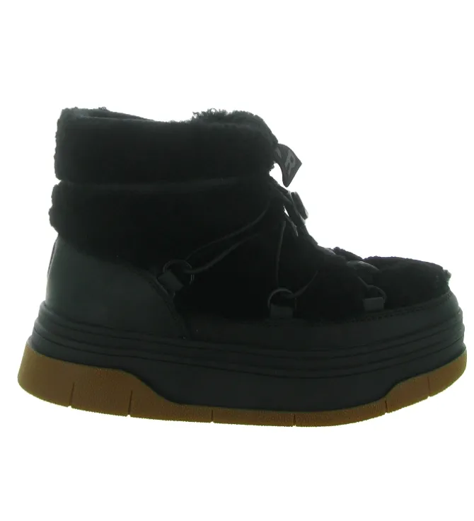 apres ski bottes fourrees - Bottine chaude - femme - Laine - Noir - Pajar