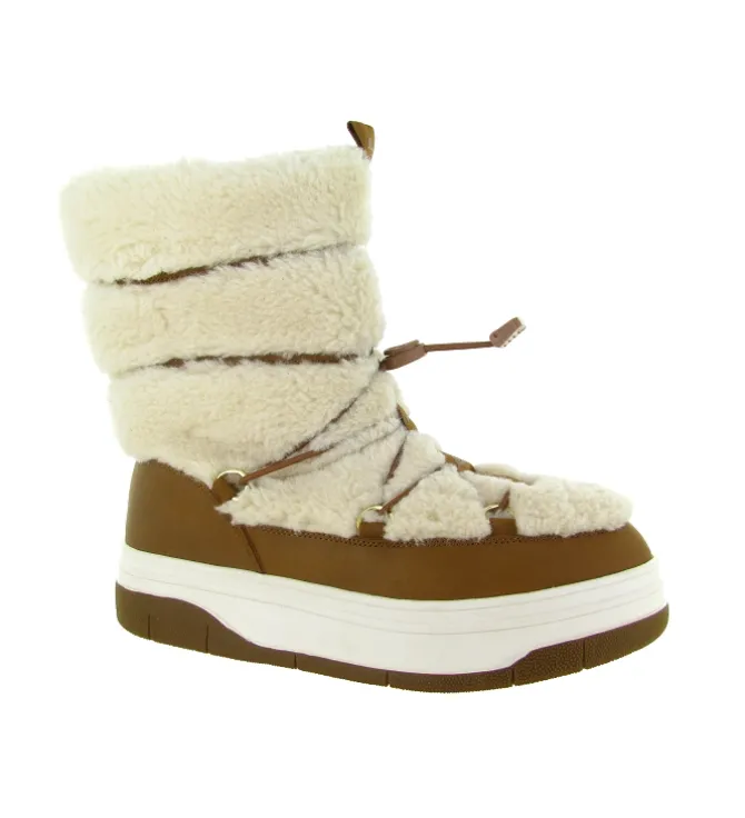 apres ski bottes fourrees - Bottine chaude - femme - Laine - Marron - Pajar