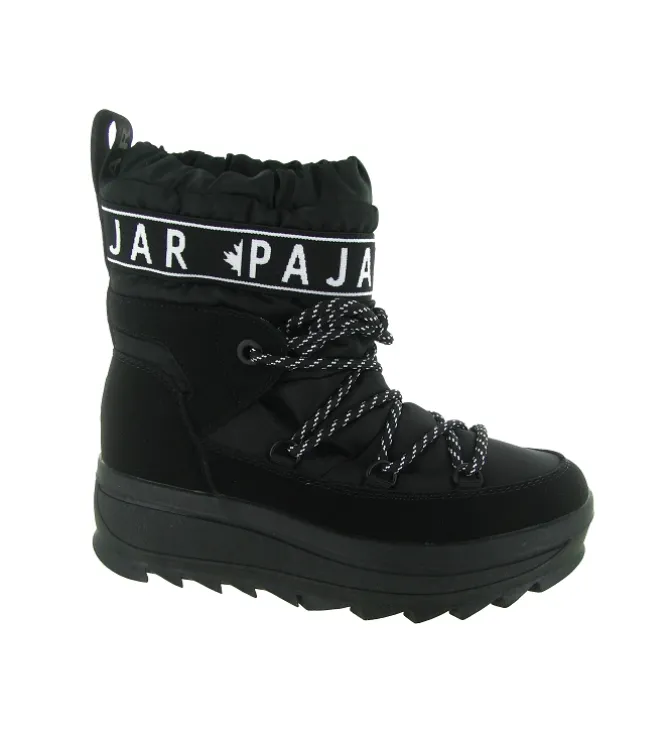 apres ski bottes fourrees - Bottine chaude - femme - Nylon - Noir - Pajar