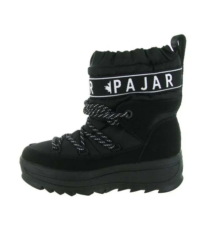 apres ski bottes fourrees - Bottine chaude - femme - Nylon - Noir - Pajar