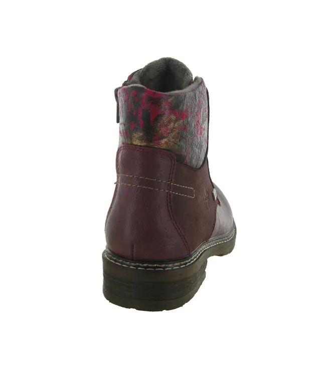 apres ski bottes fourrees - Bottine chaude - femme - Synthétique - Bordeaux - Rieker