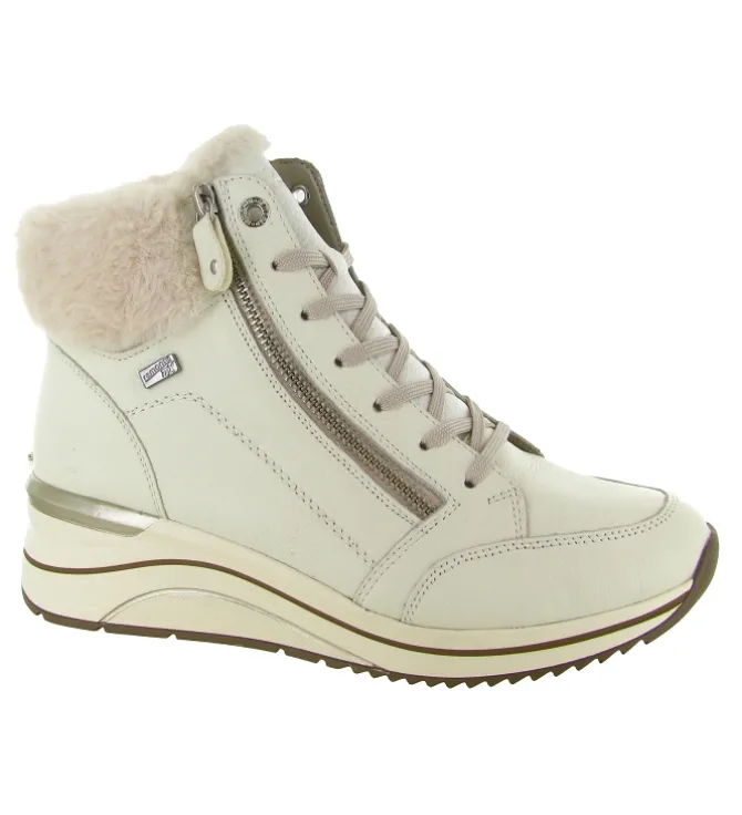apres ski bottes fourrees - Bottine chaude - femme - Cuir - Beige - Remonte