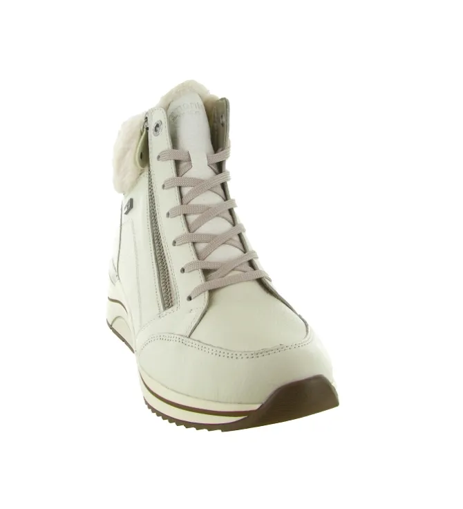 apres ski bottes fourrees - Bottine chaude - femme - Cuir - Beige - Remonte