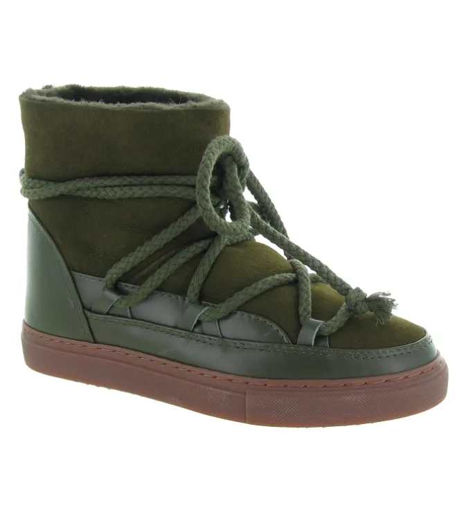 apres ski bottes fourrees - Bottine chaude - femme - Laine - Kaki - Inuikii