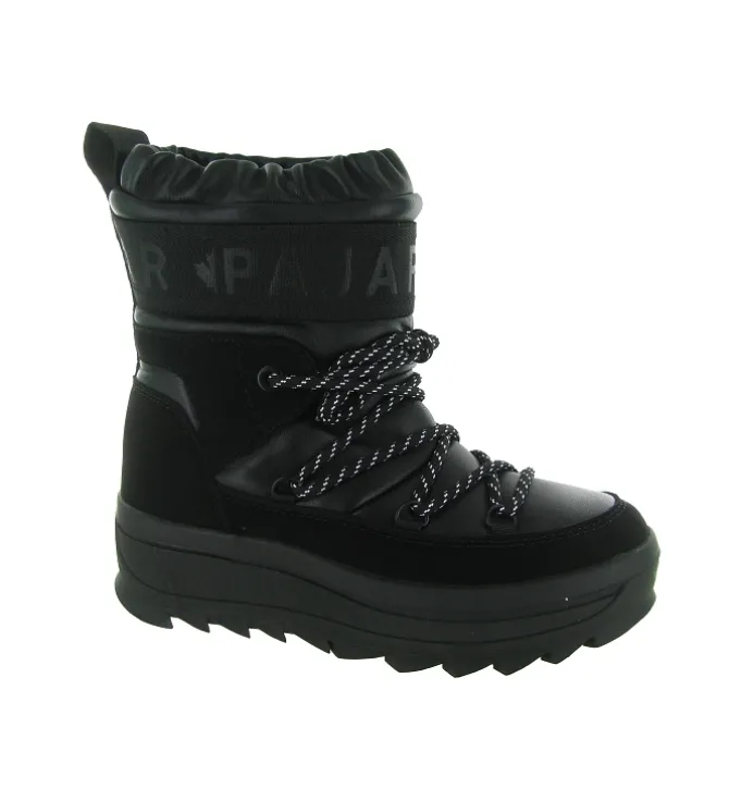 apres ski bottes fourrees - Bottine chaude - femme - Nylon - Noir - Pajar