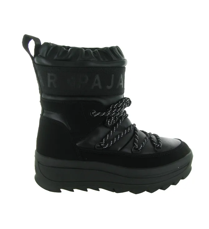 apres ski bottes fourrees - Bottine chaude - femme - Nylon - Noir - Pajar