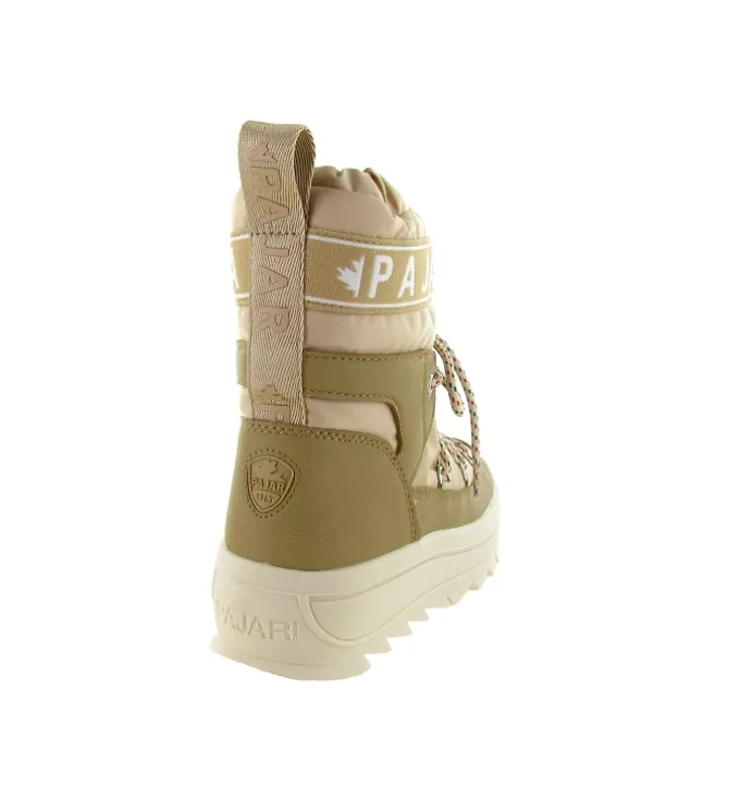 apres ski bottes fourrees - Bottine chaude - femme - Nylon - Beige - Pajar