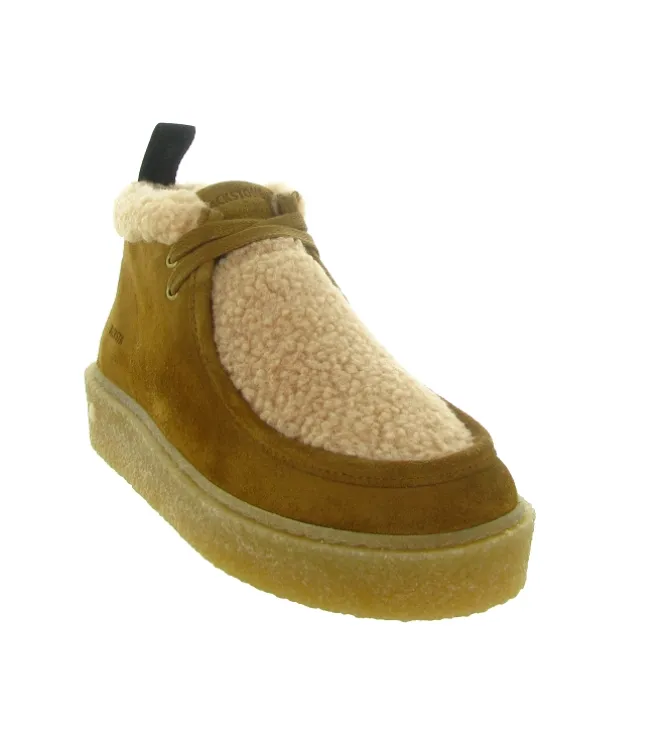 apres ski bottes fourrees - Bottine chaude - femme - Nubuck - Marron - Black stone
