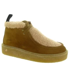 apres ski bottes fourrees - Bottine chaude - femme - Nubuck - Marron - Black stone
