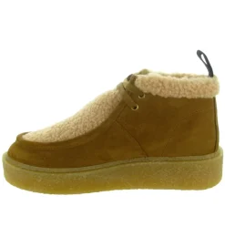 apres ski bottes fourrees - Bottine chaude - femme - Nubuck - Marron - Black stone