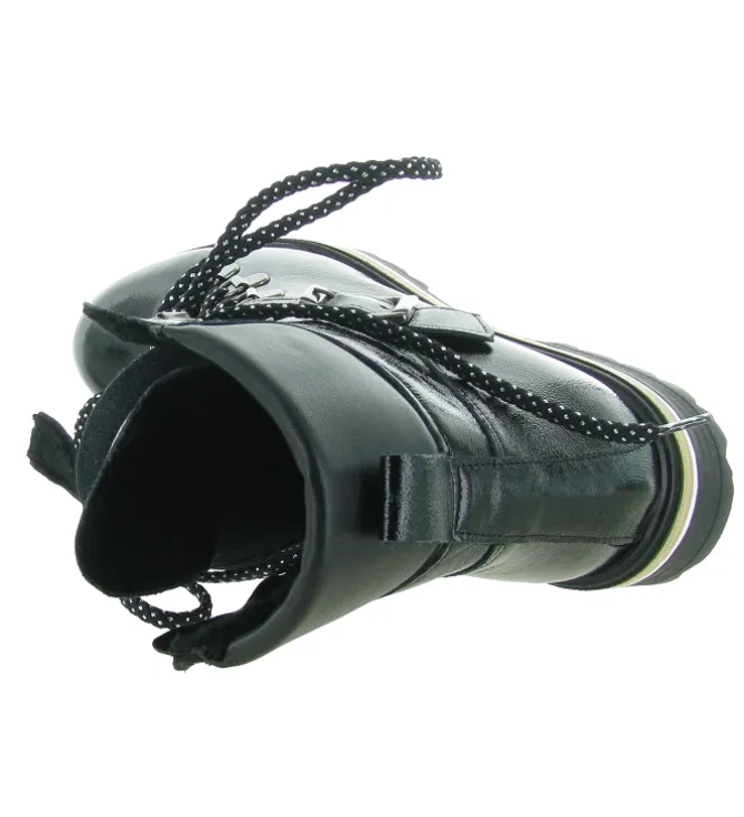 apres ski bottes fourrees - Botte de neige - femme - Cuir - Noir - La thuile