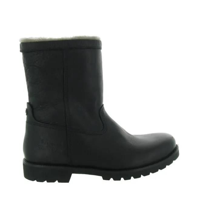 apres ski bottes fourrees - Bottes de neige - homme - Cuir - Noir - Panama jack