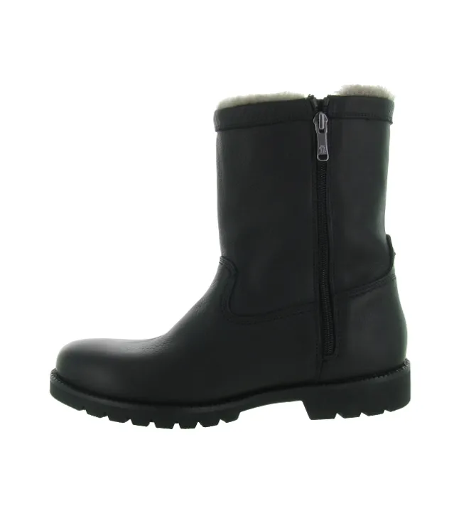 apres ski bottes fourrees - Bottes de neige - homme - Cuir - Noir - Panama jack