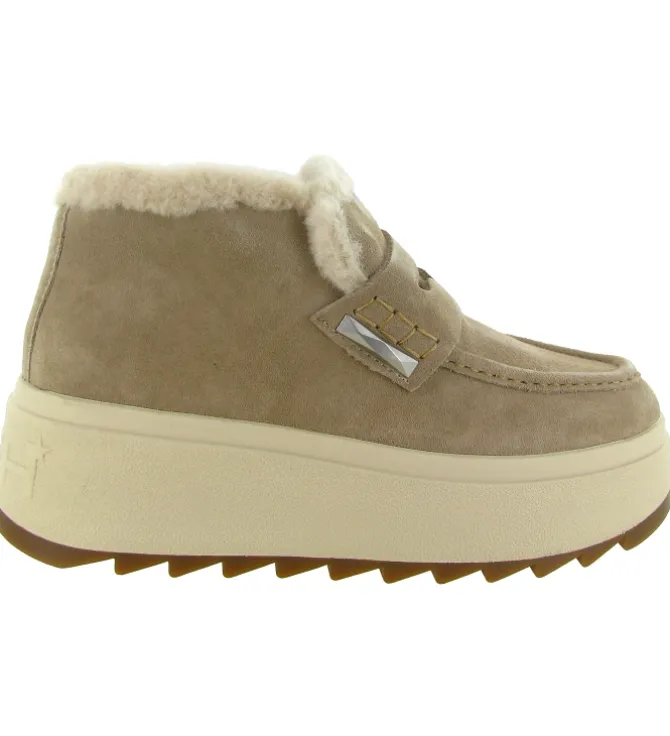 apres ski bottes fourrees - Botte fourrée - femme - Nubuck - Beige - Ash italia