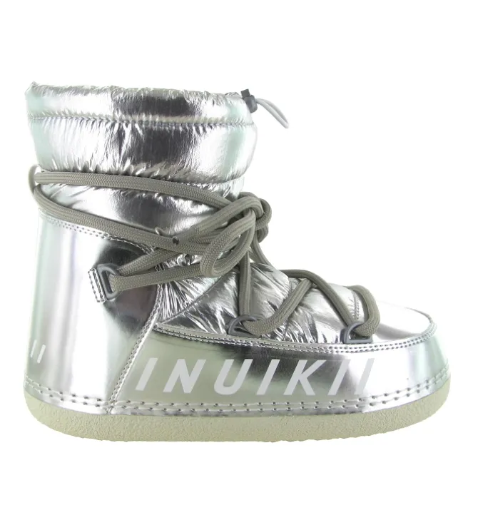 apres ski bottes fourrees - Botte de neige - femme - Nylon - Argent - Inuikii