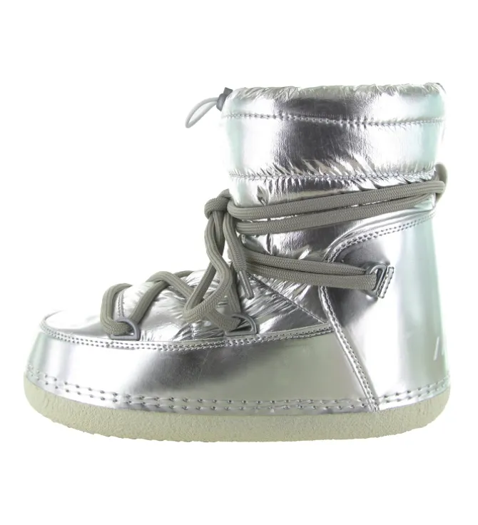 apres ski bottes fourrees - Botte de neige - femme - Nylon - Argent - Inuikii