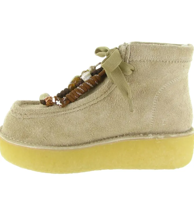 apres ski bottes fourrees - Bottine chaude - femme - Nubuck - Beige - Nan ku