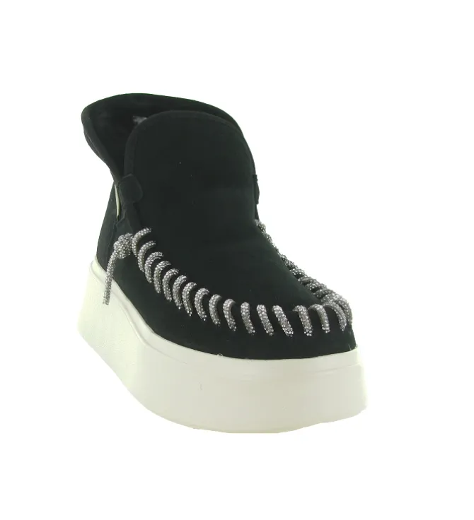 apres ski bottes fourrees - Bottine chaude - femme - Nubuck - Noir - Nan ku