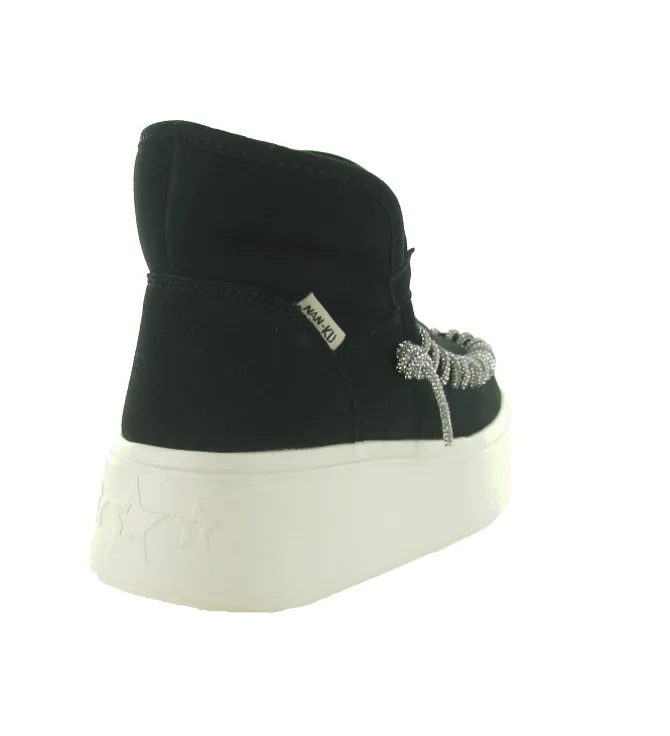 apres ski bottes fourrees - Bottine chaude - femme - Nubuck - Noir - Nan ku