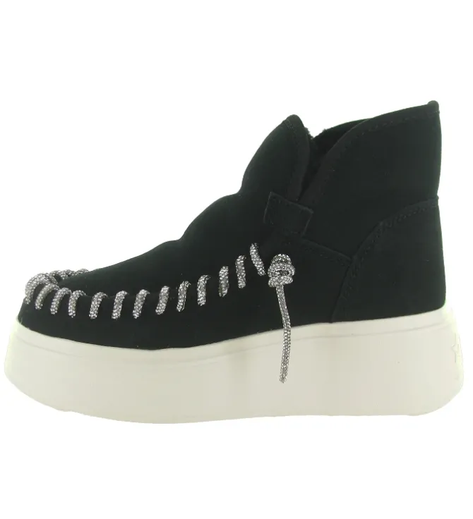 apres ski bottes fourrees - Bottine chaude - femme - Nubuck - Noir - Nan ku
