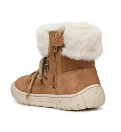 apres ski bottes fourrees - Bottes fourrées - bebe fille - Nubuck - Chestnut - Geox