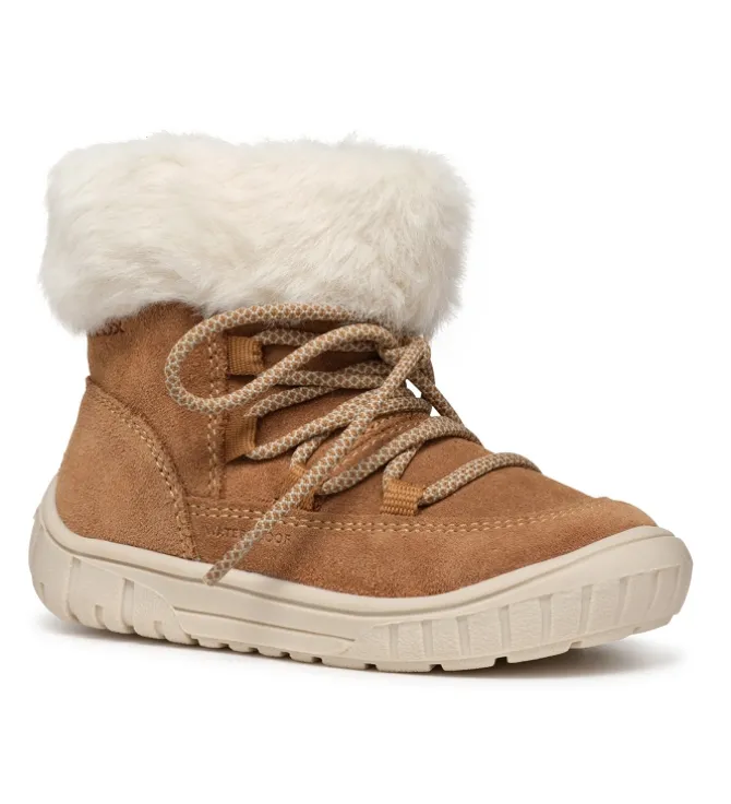 apres ski bottes fourrees - Bottes fourrées - bebe fille - Nubuck - Chestnut - Geox