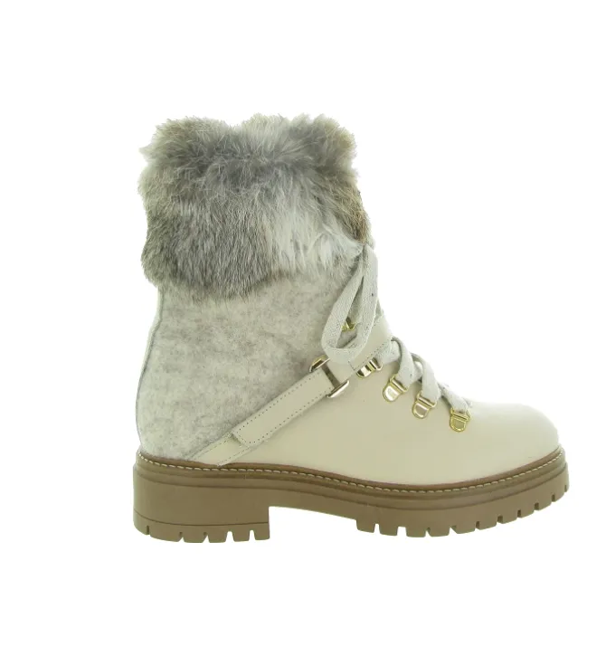 apres ski bottes fourrees - Bottine chaude - femme - Cuir - Beige - Armando