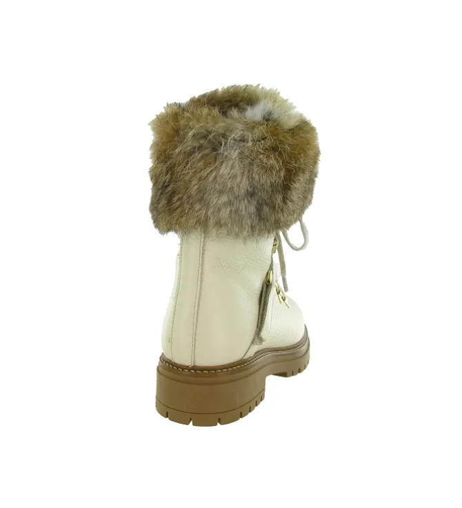 apres ski bottes fourrees - Bottine chaude - femme - Cuir - Beige - Armando