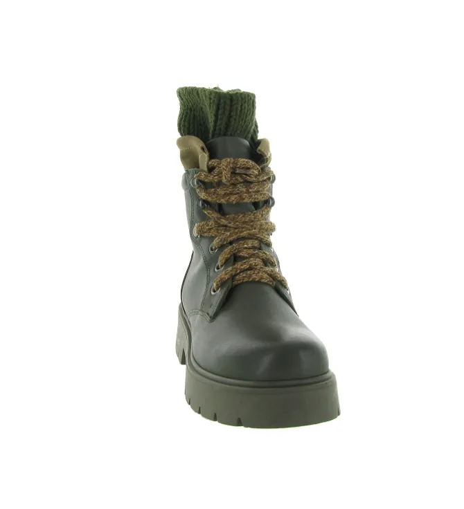 apres ski bottes fourrees - Botte de neige - femme - Cuir - Kaki - Armando