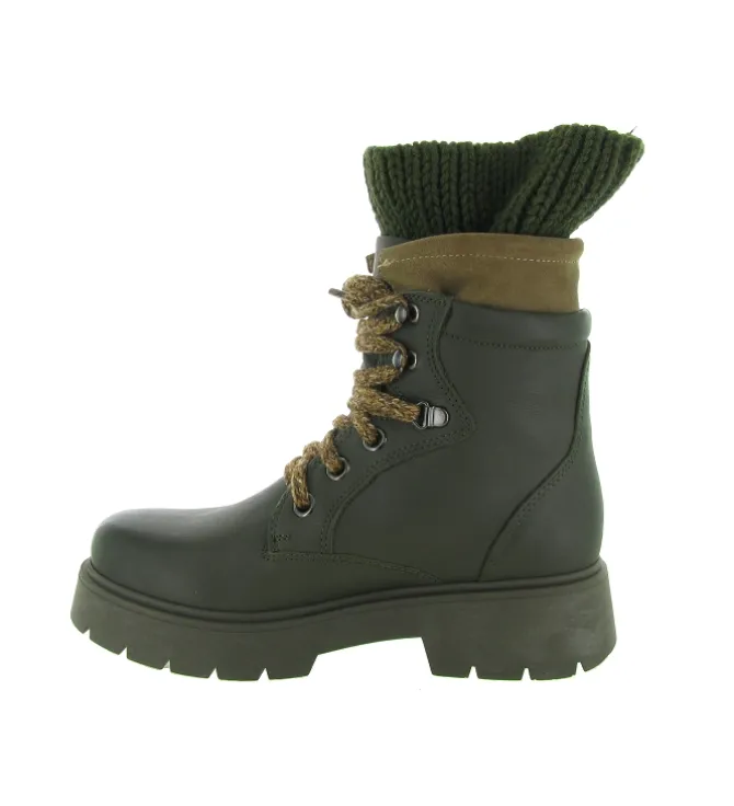 apres ski bottes fourrees - Botte de neige - femme - Cuir - Kaki - Armando
