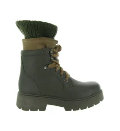 apres ski bottes fourrees - Botte de neige - femme - Cuir - Kaki - Armando