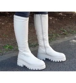 apres ski bottes fourrees - Botte de neige - femme - Cuir - Blanc - Armando
