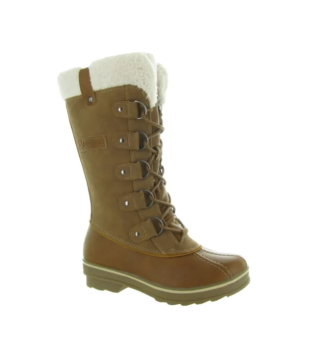 apres ski bottes fourrees - Bottine chaude - femme - Synthétique - Marron - Kimberfeel