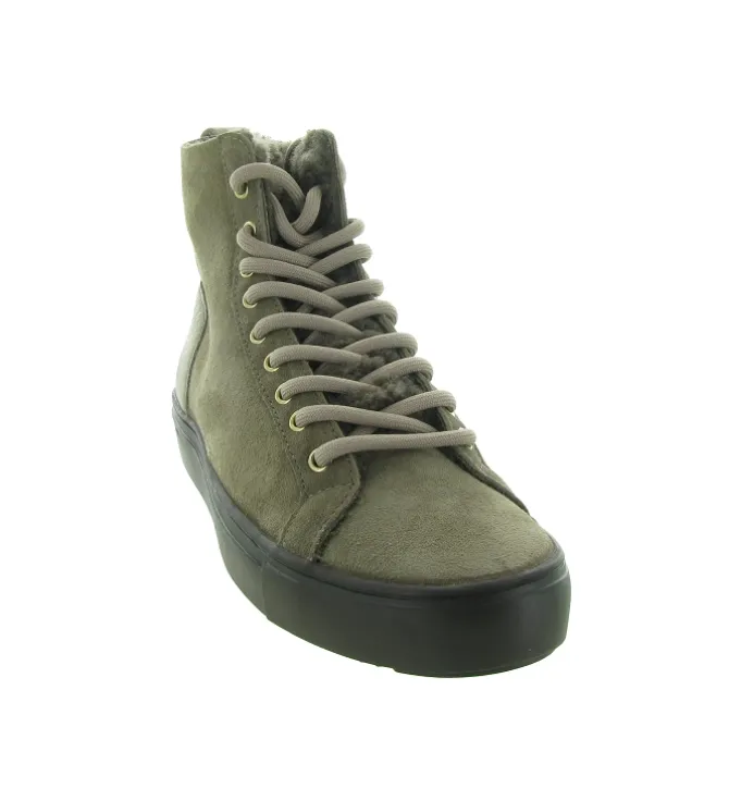 apres ski bottes fourrees - Botte de neige - femme - Nubuck - Kaki - Black stone