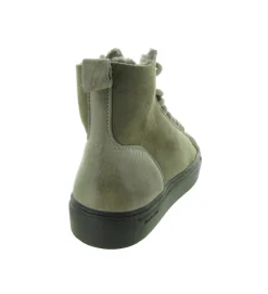 apres ski bottes fourrees - Botte de neige - femme - Nubuck - Kaki - Black stone