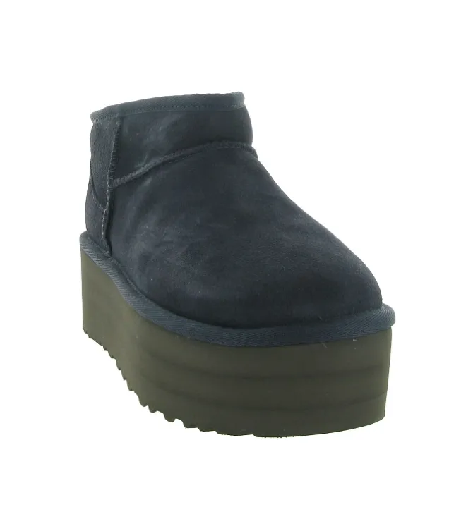 apres ski bottes fourrees - Bottine chaude - femme - Nubuck - Bleu Marine - Ugg australia