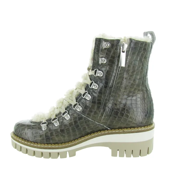 apres ski bottes fourrees - Botte de neige - femme - Cuir - Gris - New italia shoes
