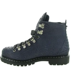 apres ski bottes fourrees - Botte de neige - femme - Cuir - Bleu Marine - New italia shoes