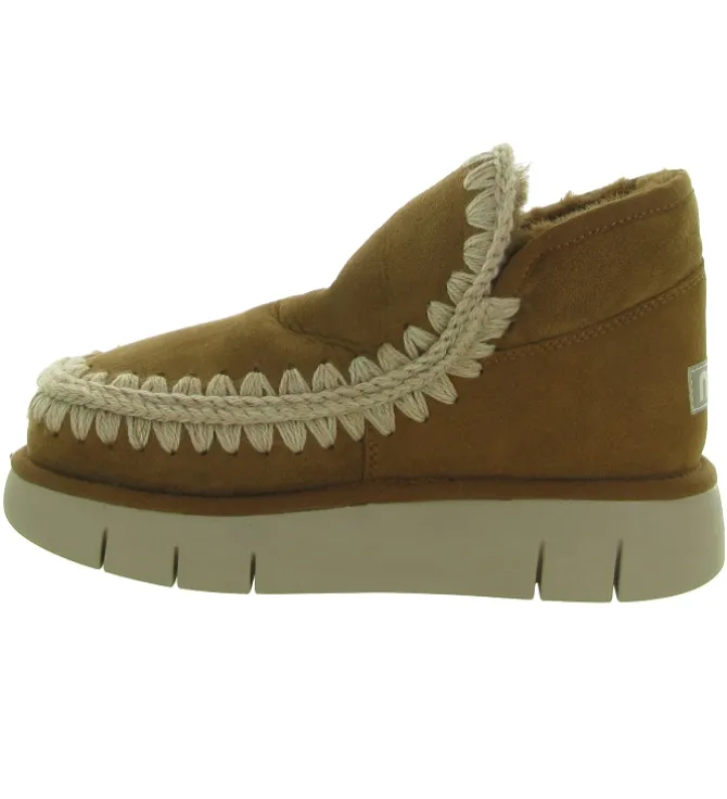 apres ski bottes fourrees - Bottine chaude - femme - Nubuck - Chestnut - Mou