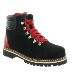 apres ski bottes fourrees - Botte de neige - femme - Cuir - Noir - La thuile