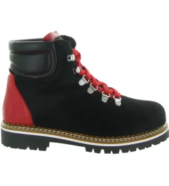 apres ski bottes fourrees - Botte de neige - femme - Cuir - Noir - La thuile