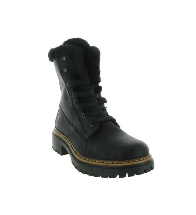 apres ski bottes fourrees - Botte de neige - femme - Synthétique - Noir - Rieker