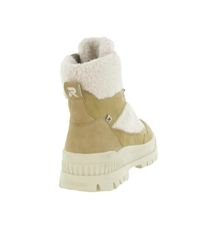 apres ski bottes fourrees - Botte de neige - femme - Cuir - Marron - Rieker