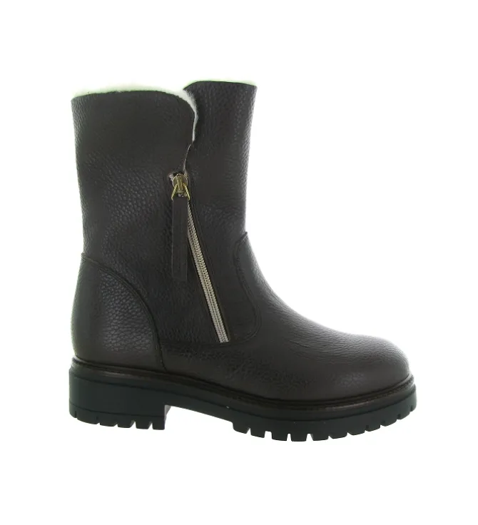 apres ski bottes fourrees - Botte de neige - femme - Cuir - Noir - Armando