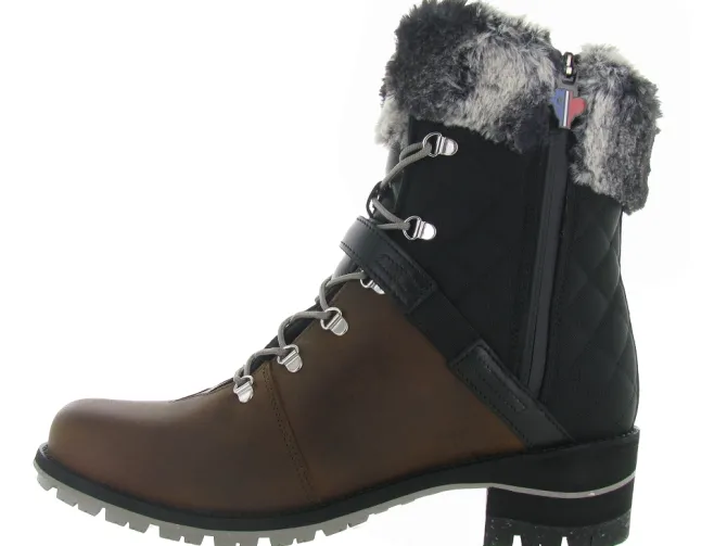 apres ski bottes fourrees - Chaussure neige - femme - Cuir - Marron - Rossignol
