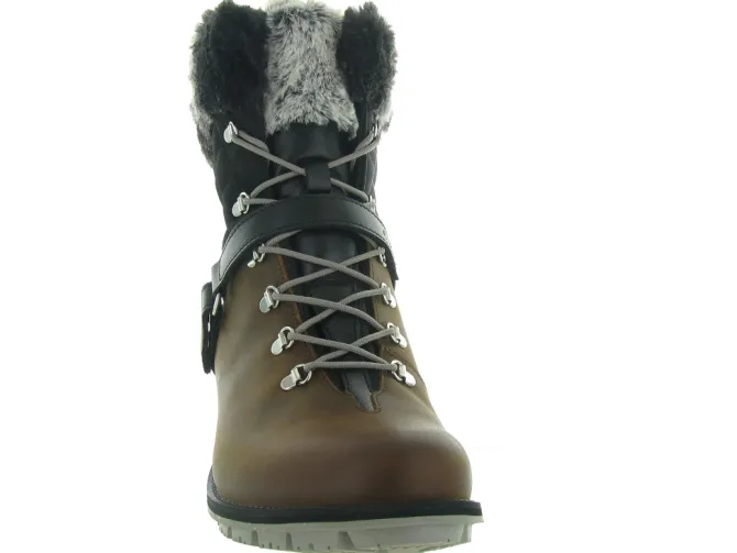 apres ski bottes fourrees - Chaussure neige - femme - Cuir - Marron - Rossignol