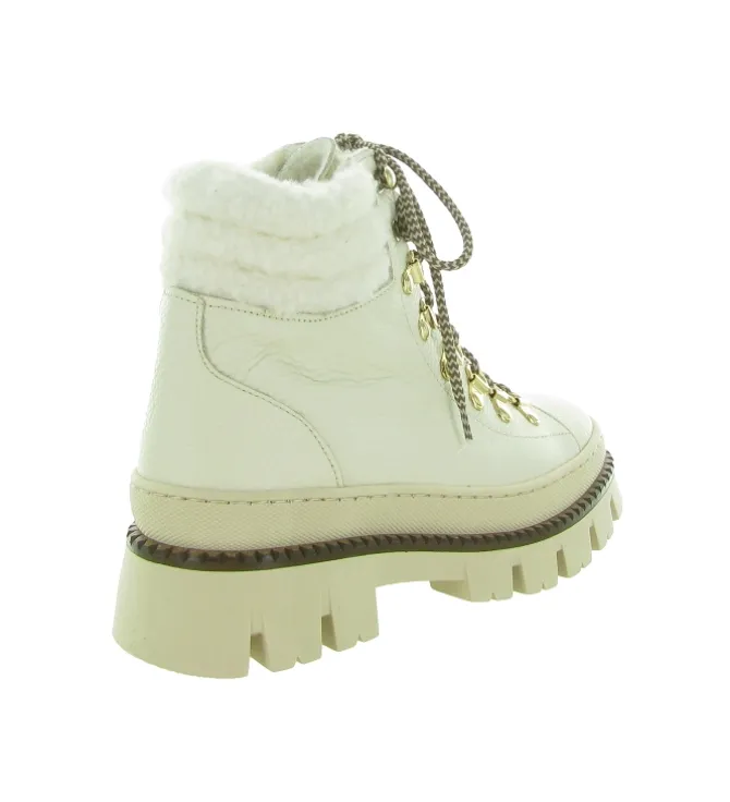 apres ski bottes fourrees - Chaussure neige - femme - Cuir - Blanc - Armando