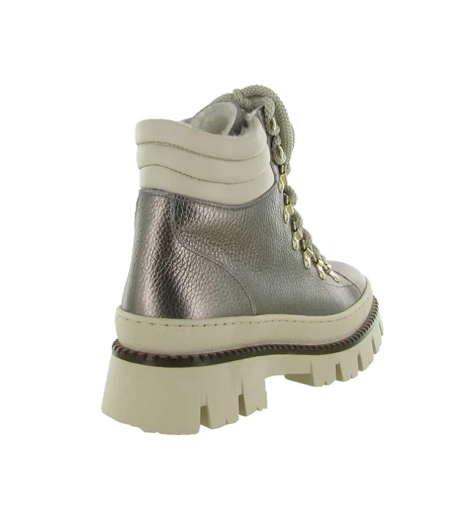 apres ski bottes fourrees - Chaussure neige - femme - Cuir - Argent - Armando