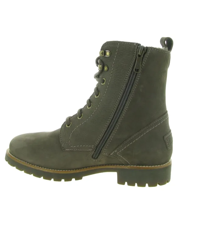 apres ski bottes fourrees - Chaussure neige - femme - Cuir - Taupe - Panama jack